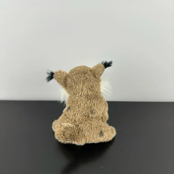 Folkmanis Puppets Mini Bobcat Finger Puppet 4" Tan Brown Lynx Bob Cat Plush - Picture 5 of 9
